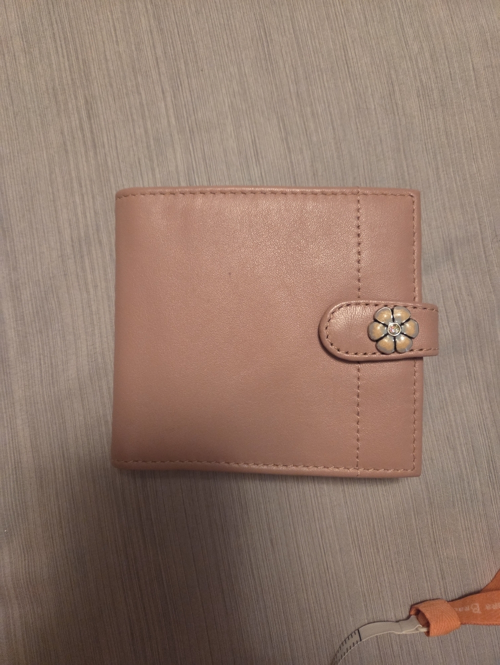 Brighton Quilted Pink Leather Wallet with Silver Heart Emblem